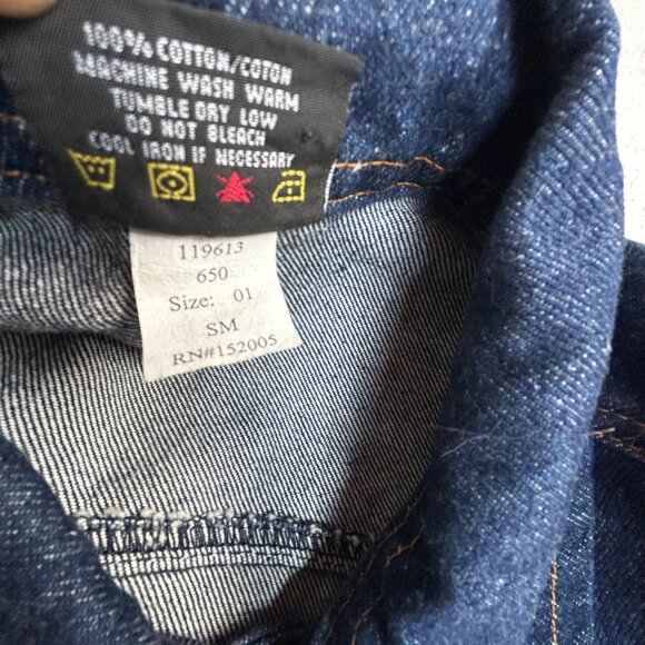 Vintage PRSN Blu Mens Denim Jacket Small Classic Western Style USA Made - Picture 4 of 8
